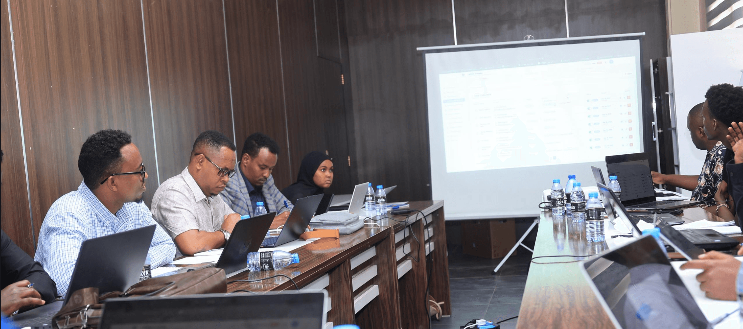 Presenting the Somalia LMIS system to senior government officials in Mogadishu